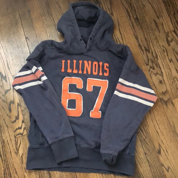 Other - Vintage Look Illini Hoodie